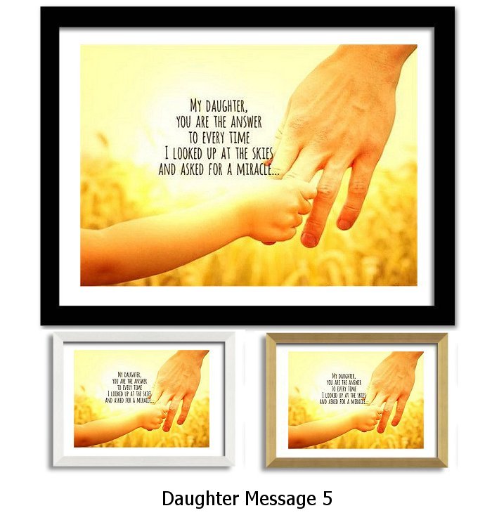 Daughter Message Framed Print